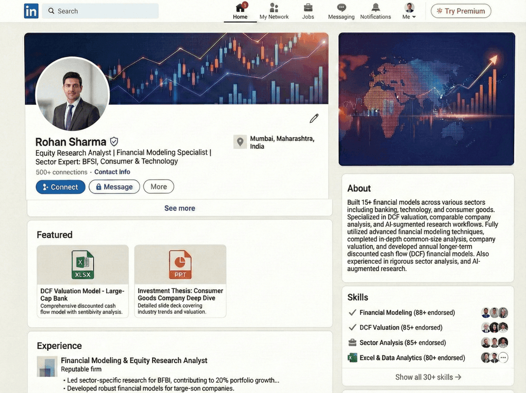 LinkedIn Profile Mockup